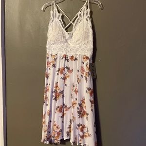 Bohemian floral lace dress